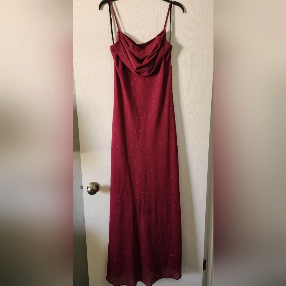 Women's formal sparkly gown in Magenta/glitter